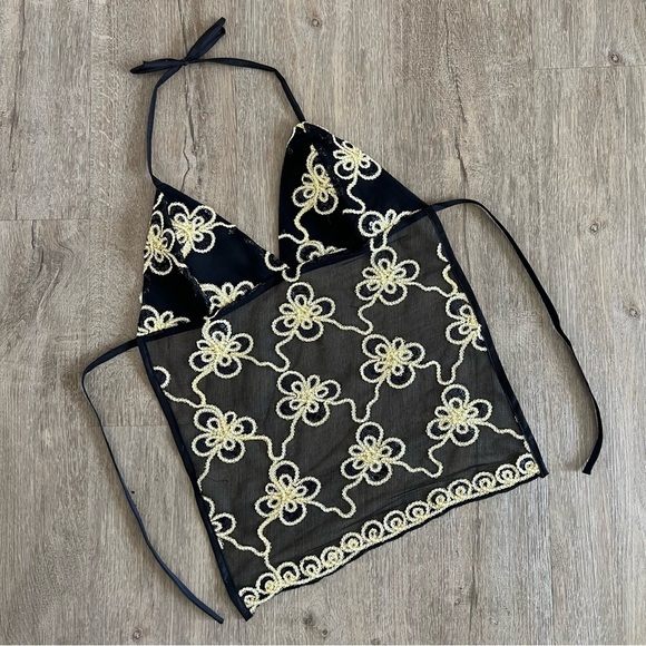Handmade Y2K Fairycore Ibiza Gold
Embellished Halter Backless Vest Top - Small - Picture 5 of 8